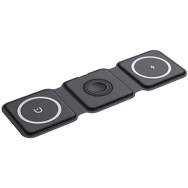 3-in-1 Magnetic Wireless Charger Pad Stand - Fast Wireless Charging Dock Station